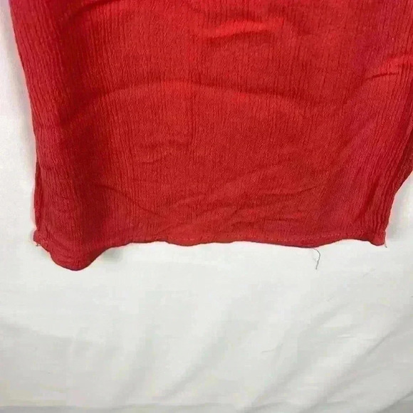 Sky & Sparrow Jumpsuit Burnt Orange M Smocked Bodice Sleeveless Pockets Ruffle - Picture 4 of 11